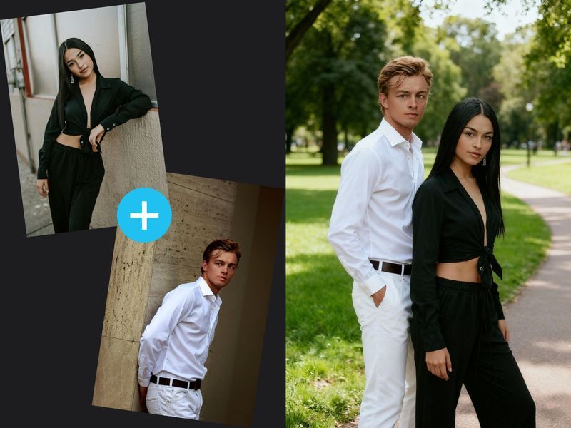 Combine multiple images example